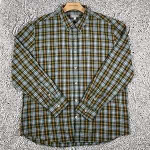 Ash & Erie Button Up Shirt Men’s Large Long Sleeve Plaid Multicolor Preppy Golf